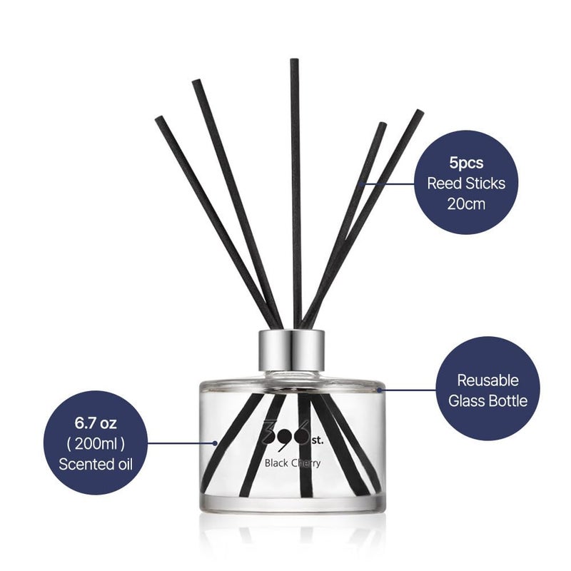 396 st. Reed Diffuser, Black Cherry, 200ml(6.7oz) / Reed Diffuser Sets, Home Fragrance, Scented Oils, Home & Bathroom DÃ©cor - Image 3